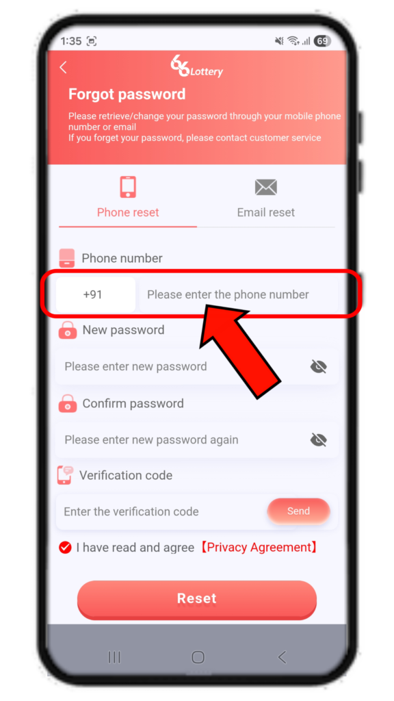 66lottery forgot password
