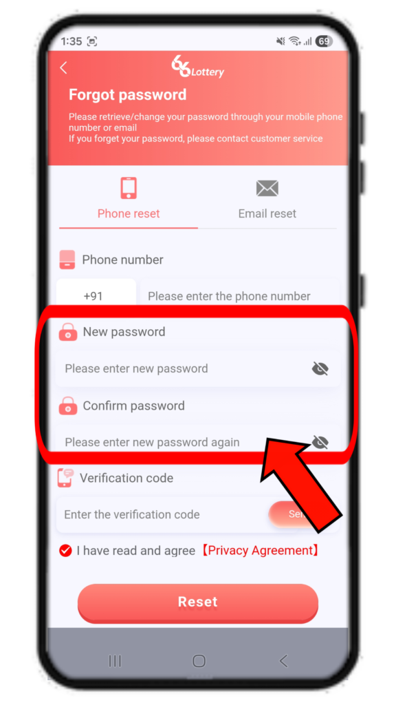 66lottery forgot password