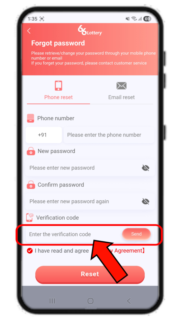 66lottery forgot password