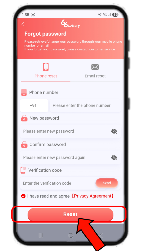 66lottery forgot password